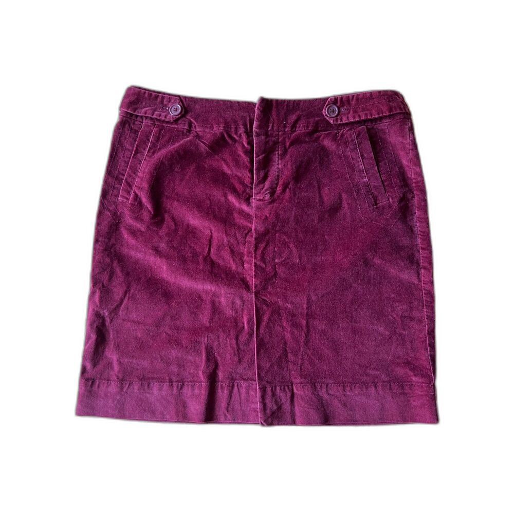Vintage Y2K American Eagle Burgundy Corduroy Mini Skirt Size 8 EUC